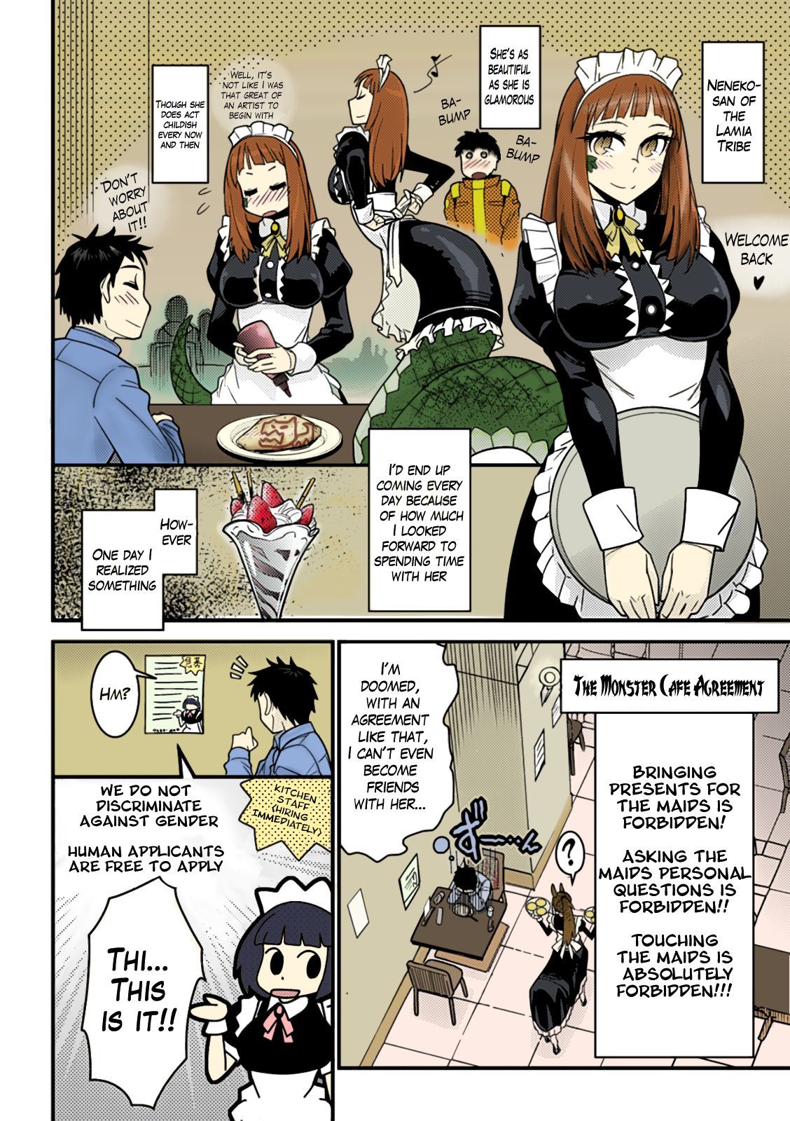 [kuroshiki] Mon cafe yori Ai O komete Con love, el monstruo cafe (bessatsu Comic irreal monstruo musume El PARAÍSO vol. 4) [the lusty señora project] [colorized] [decensored] [digital]