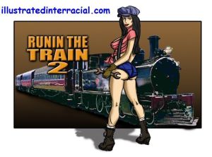 geïllustreerd interracial runnin een Trein 2