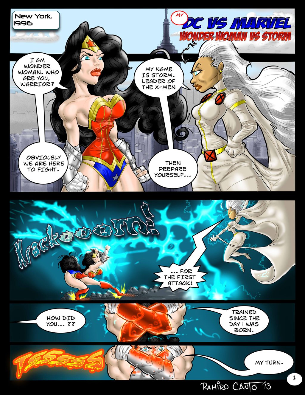 meraviglia donna vs Tempesta dc vs Marvel