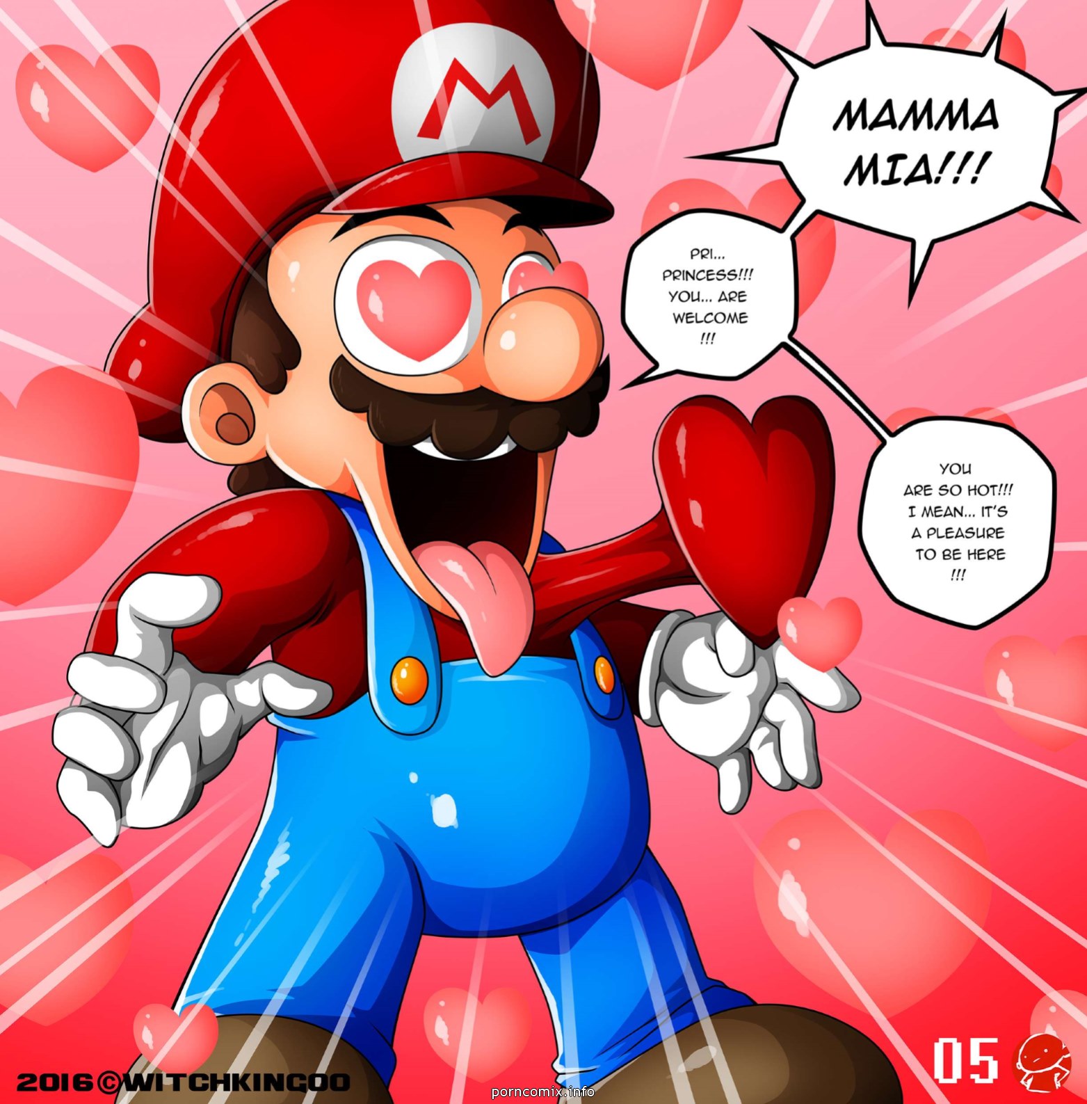 la princesa melocotón Gracias usted Mario