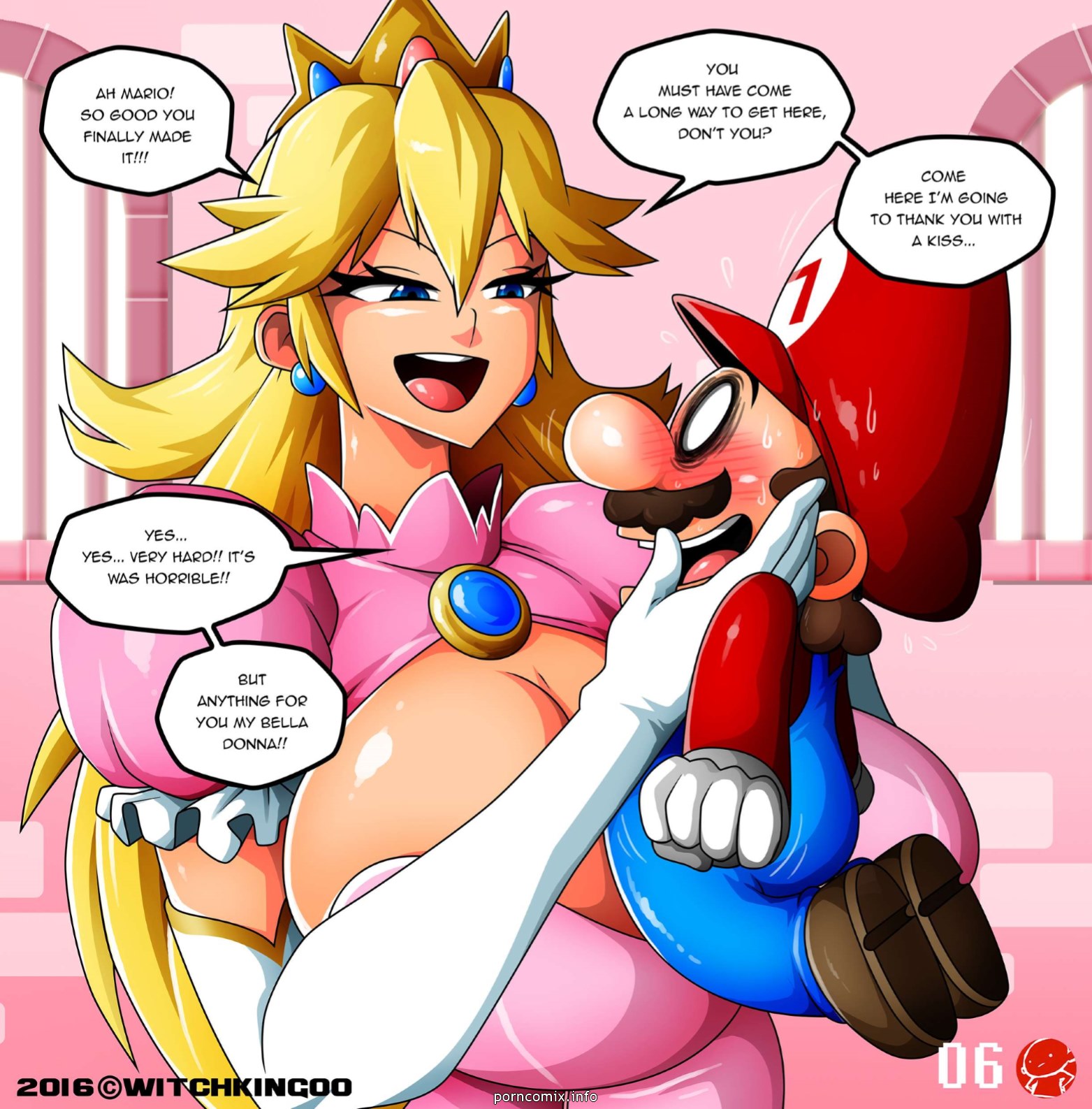 prinses peach bedankt u Mario