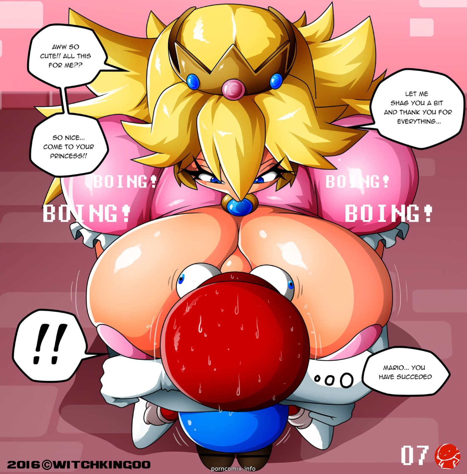 la princesse peach merci vous Mario