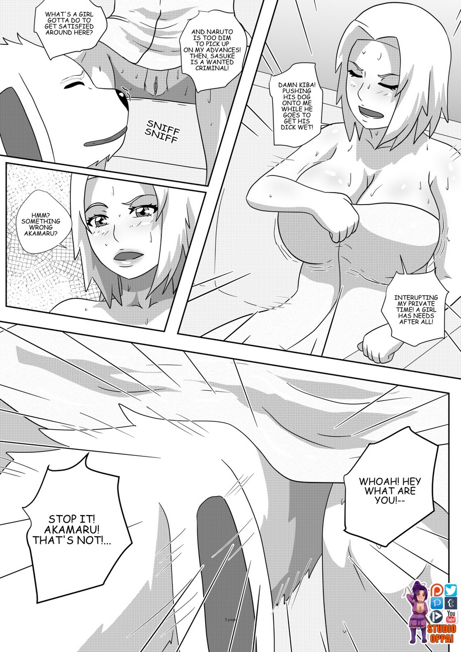 Sakura X Akamaru En X Sexo Comics